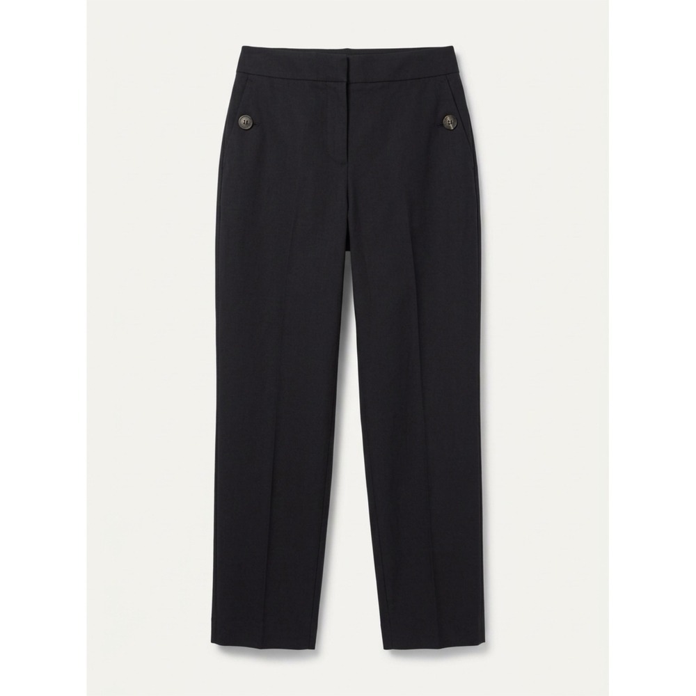 J.Crew Re-Imagined Black Linen Blend Pants 2 Minimalist Quiet Luxury Retro 90s